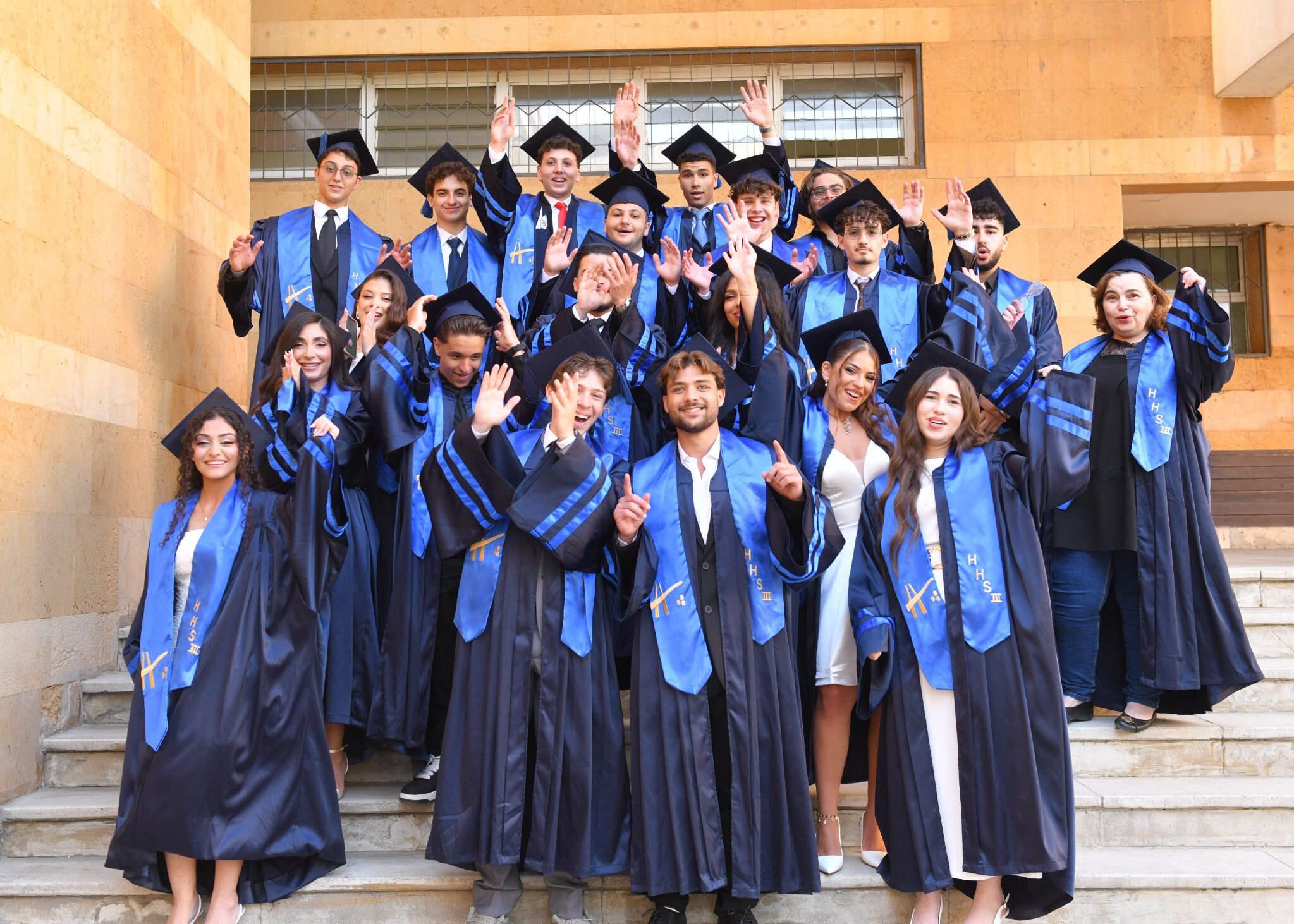 Hariri High School III graduates celebrating together